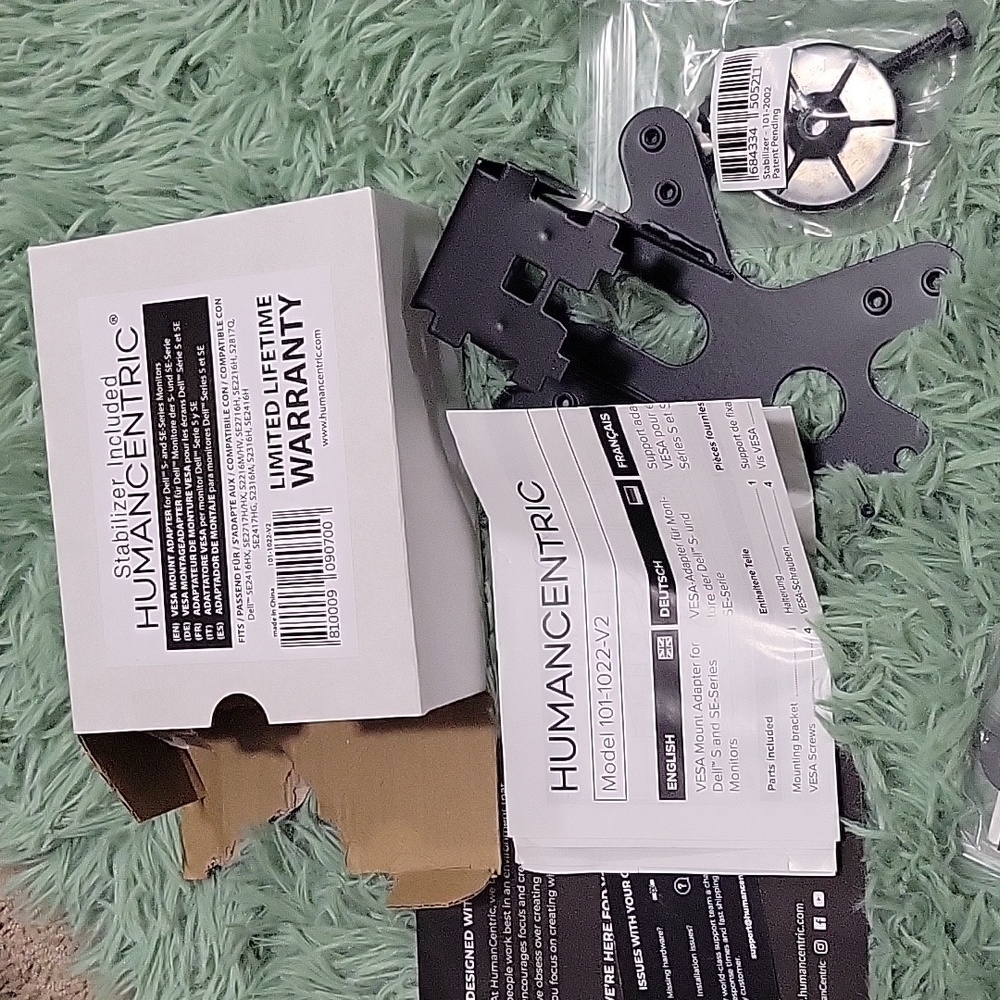 HUMANCENTRIC 101-1022-V2, VESA Mount Adapter for Dell S & SE Series Monitor NEW